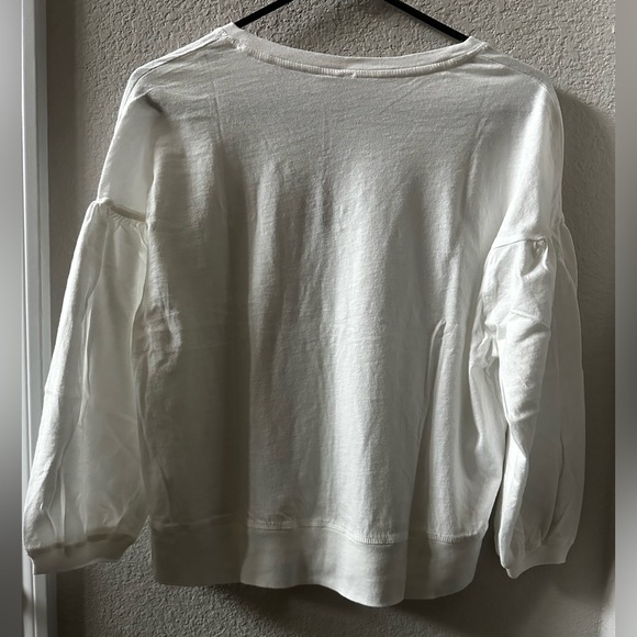 NWT Hello Nite! V Neck Top in White Sand-Small - Picture 4 of 4